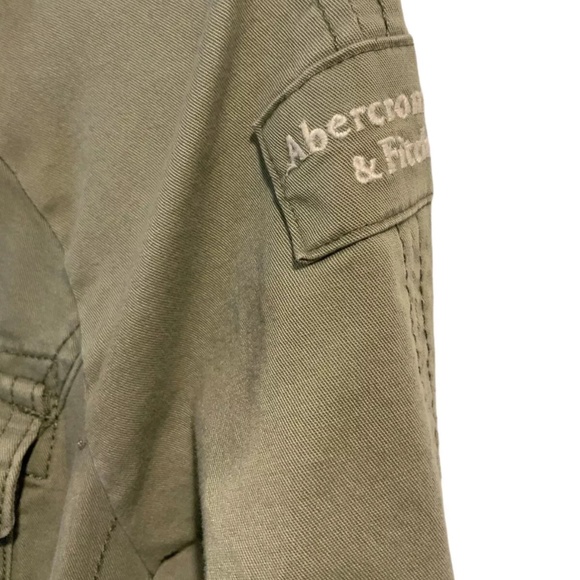 Abercrombie & Fitch NY A & F Women Light Army Green Utility Hood Jacket Small - Picture 5 of 10